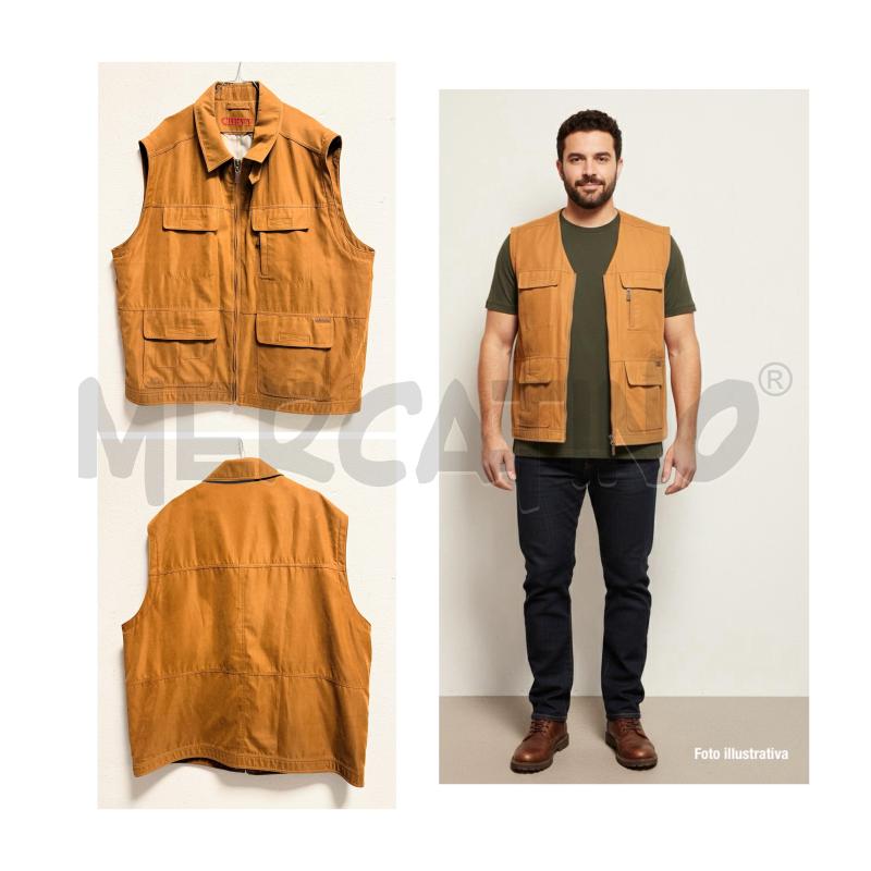GILET U CHEVY MARRONE MULTITASCA 64 | Mercatino dell'Usato Rovereto 1