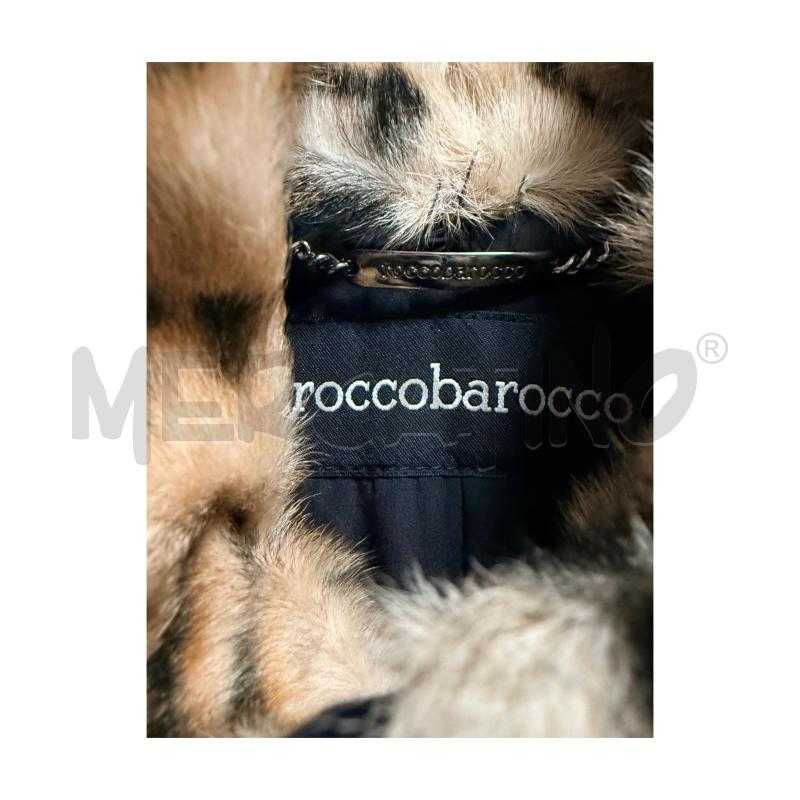 GIUBBOTTO D ROCCO BAROCCO NERO CON COLLO PELLICCIA MACULATA | Mercatino dell'Usato Rovereto 3