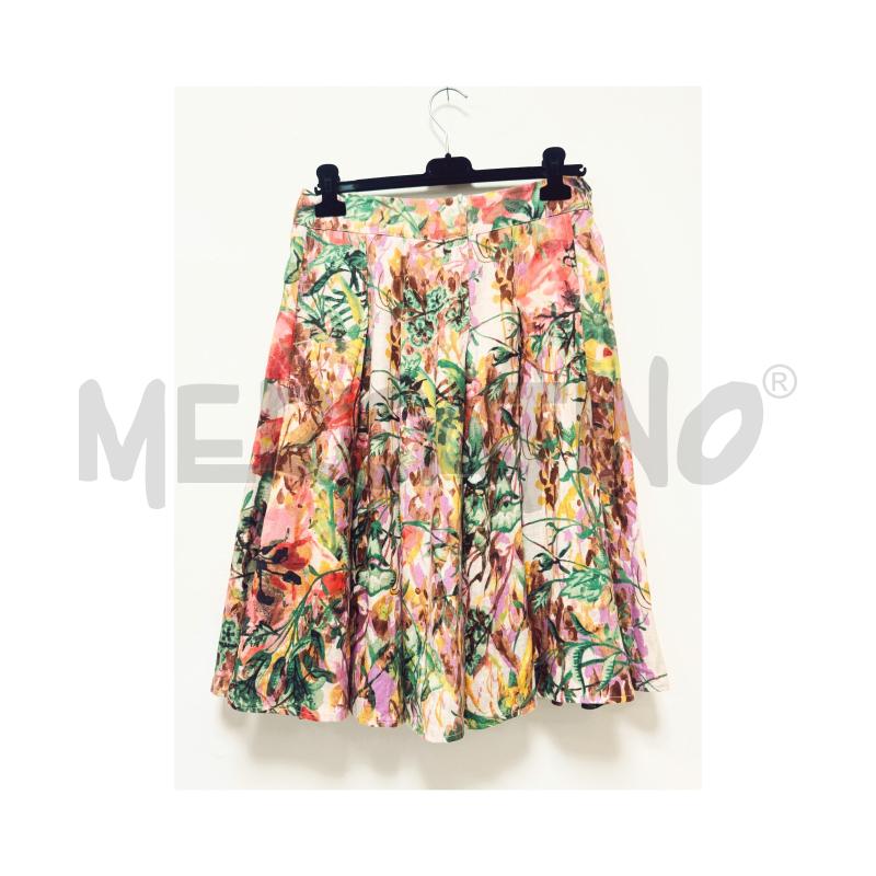 GONNA MARELLA PIEGHE BIANCA FANTASIA FIORI 42 LINO | Mercatino dell'Usato Rovereto 3