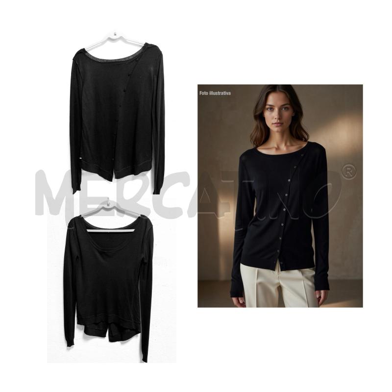 MAGLIA D MANILA GRACE NERA BOTTONCINI  | Mercatino dell'Usato Rovereto 1