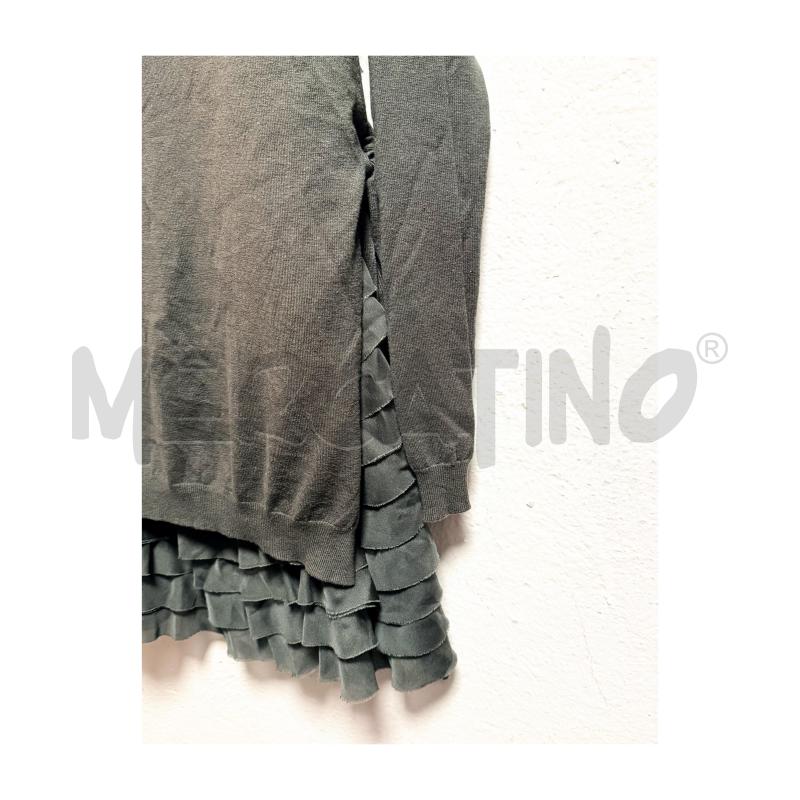 MAGLIA D TWINSET VERDE BOSCO CON ORGANZA NUOVA  | Mercatino dell'Usato Rovereto 3