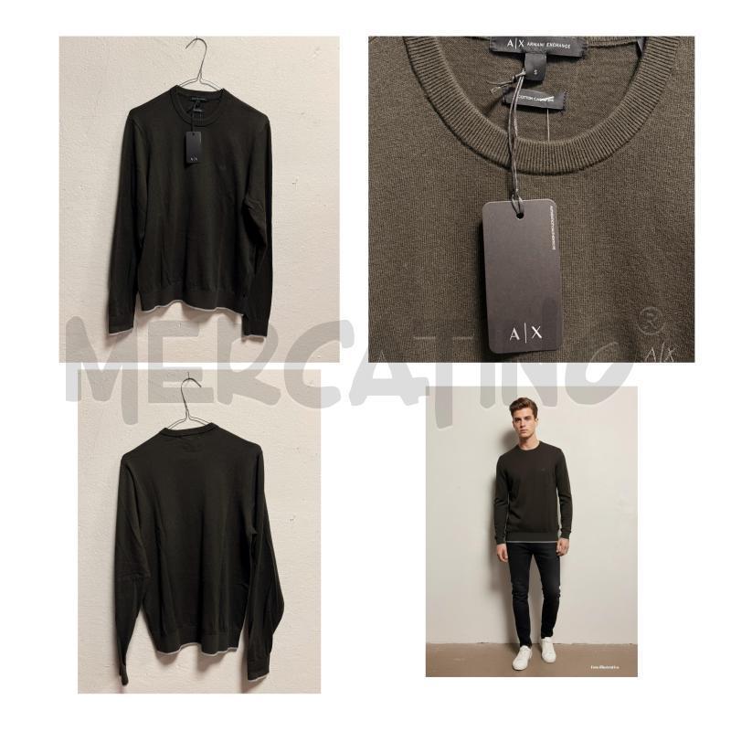 MAGLIONE B ARMANI EXCANGE FANGO NUOVA COTONE E CASHMERE  | Mercatino dell'Usato Rovereto 1