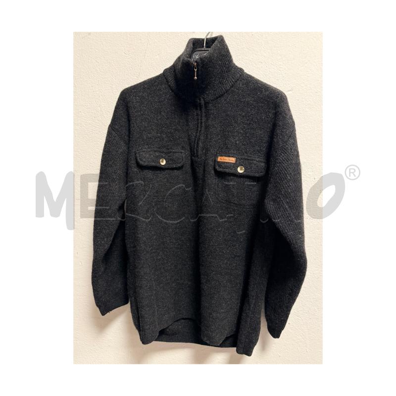 MAGLIONE U MARLBORO GRIGIO LANA CON CERNIERA SUL COLLO | Mercatino dell'Usato Rovereto 2
