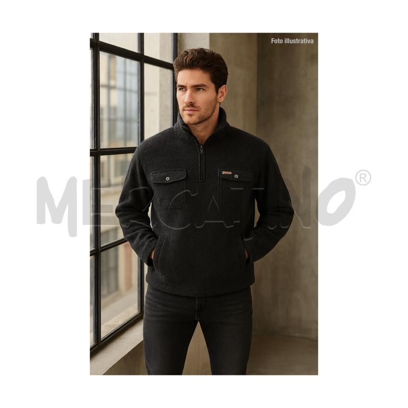 MAGLIONE U MARLBORO GRIGIO LANA CON CERNIERA SUL COLLO | Mercatino dell'Usato Rovereto 4