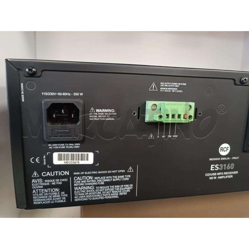 MIXER AMPLIFICATORE 160W RCF ES3160 | Mercatino dell'Usato Rovereto 5