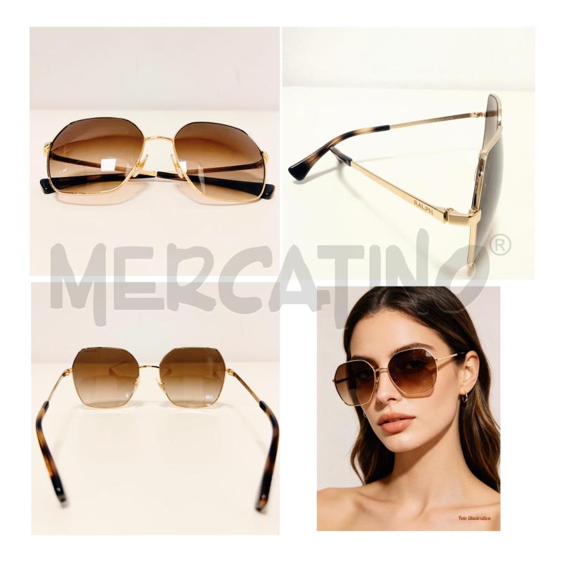 OCCHIALI DA SOLE RALPH LAUREN RA4138 MONTATUTRA ORO E LENTE MARRONE | Mercatino dell'Usato Rovereto 1