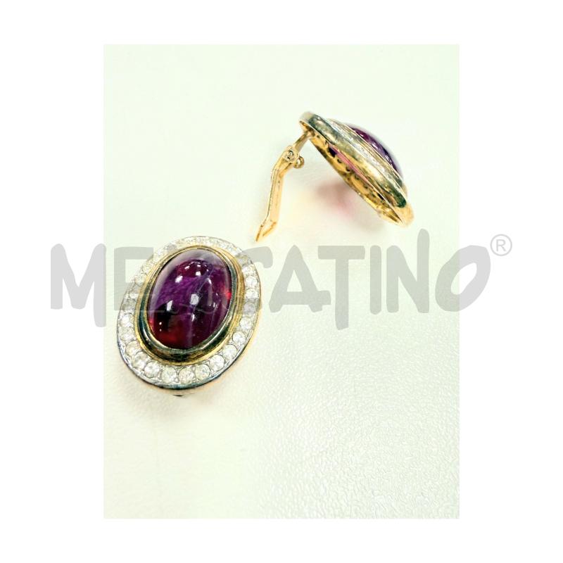ORECCHINI CLIP LE MONDE DE BIJOUX VIOLA/ZIRCONI | Mercatino dell'Usato Rovereto 4