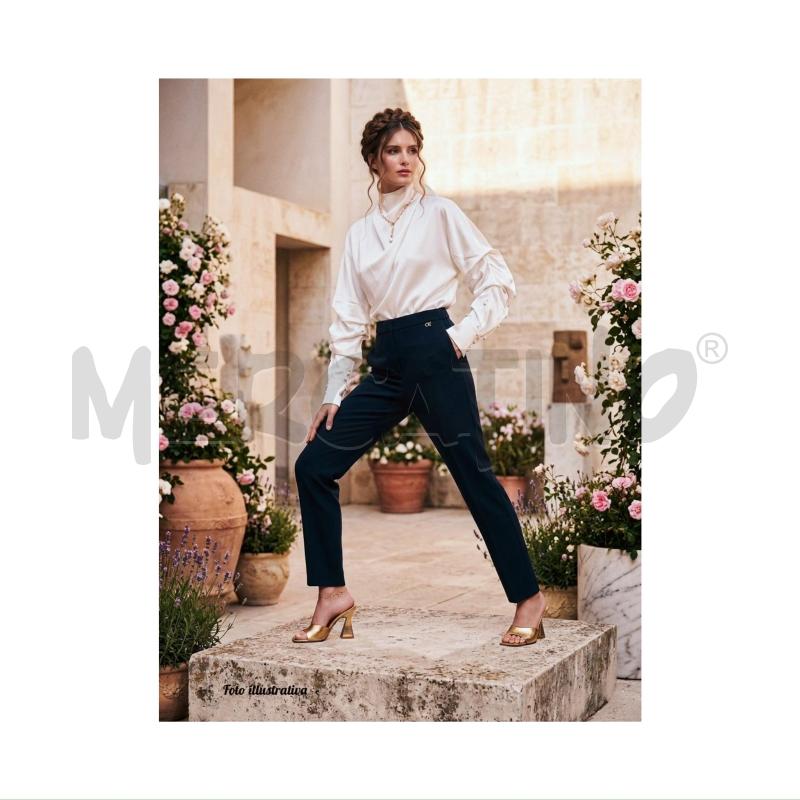 PANTALONE D FERRONI BLU NOTTE ELASTICO IN VITA 44 | Mercatino dell'Usato Rovereto 4
