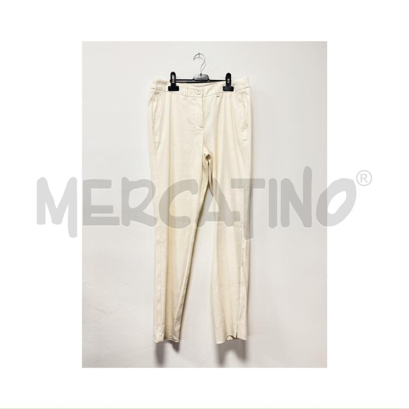 PANTALONE D MARELLA LINO/COTONE PANNA 42 | Mercatino dell'Usato Rovereto 2