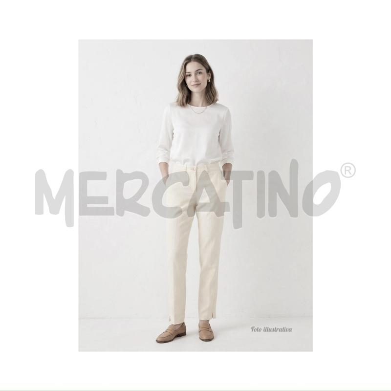 PANTALONE D MARELLA LINO/COTONE PANNA 42 | Mercatino dell'Usato Rovereto 4