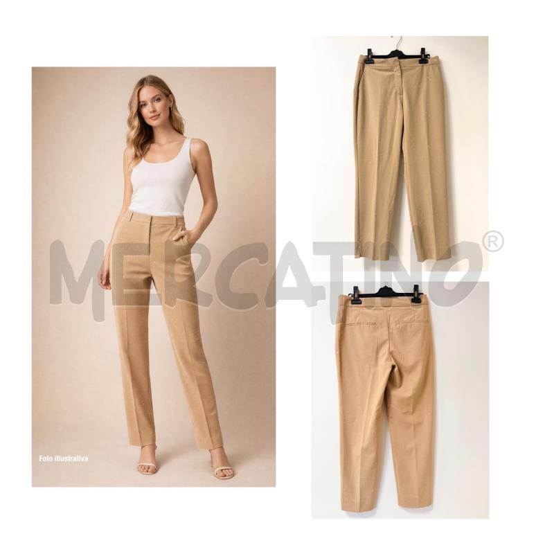 PANTALONE D ZARA SABBIA CON BRILLANTINI TAGLIA M | Mercatino dell'Usato Rovereto 1