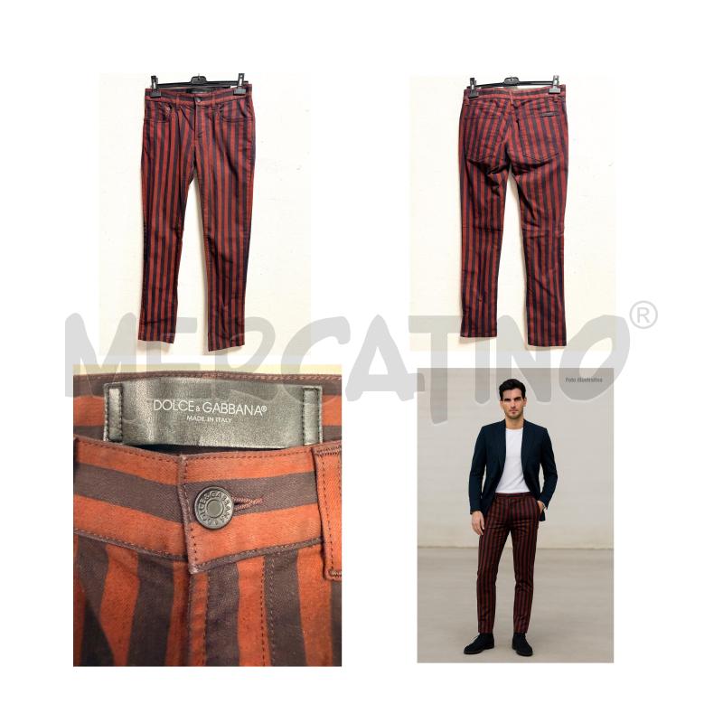 PANTALONE U D&G BORDEAUX/NERO RIGHE VERTICALI | Mercatino dell'Usato Rovereto 1