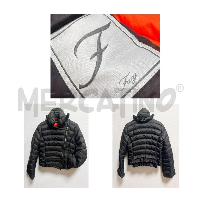 PIUMINO D FAY NERO CON FOLIE CROP | Mercatino dell'Usato Rovereto 1