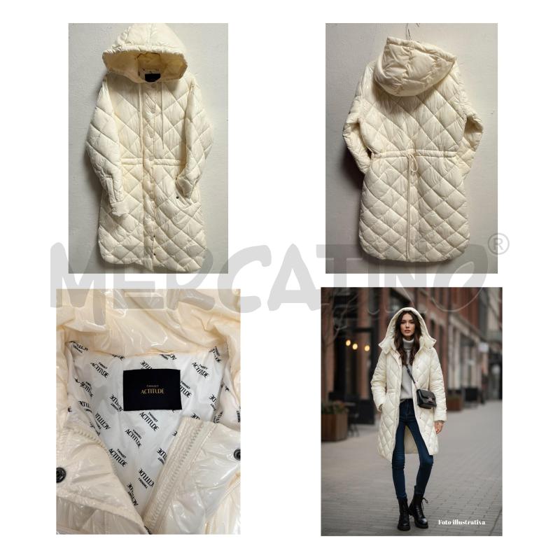 PIUMINO D TWINSET ACTITUDINE BIANCO LACCATO LUNGO | Mercatino dell'Usato Rovereto 1