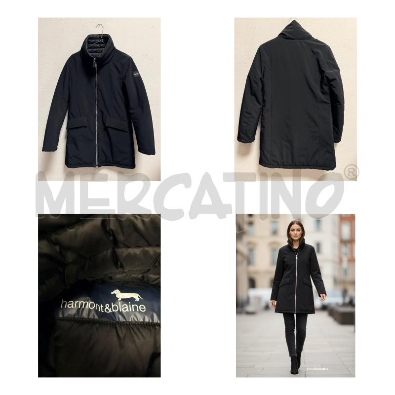 PIUMINO ECO D HARMONT&BLAINE NERO SVASATO CERNIERA ARGENTO  | Mercatino dell'Usato Rovereto 1