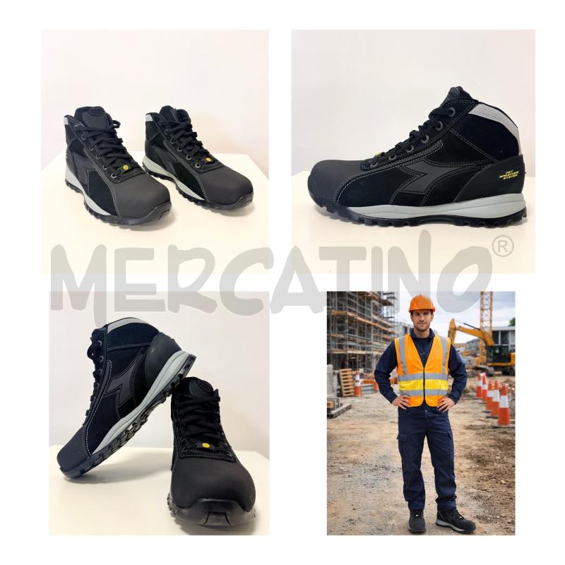 SCARPE ANTINFORTUNISTICHE DIADORA NERE ALTE 43 | Mercatino dell'Usato Rovereto 1