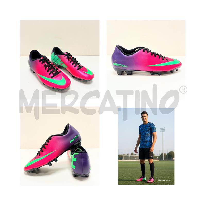 SCARPE CALCIO MERCURIAL VORTEX FUXIA/VIOLA 44 | Mercatino dell'Usato Rovereto 1
