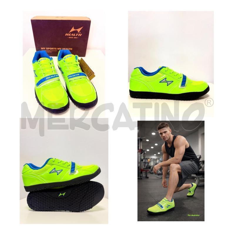 SCARPE DA PESISTICA HEALTH GIALLE FLUO/BLU NUMERO 45 | Mercatino dell'Usato Rovereto 1