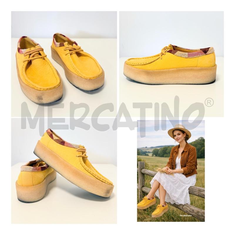 SCARPE D CLARCK'S GIALLE STRINGATE ZEPPA NUMERO 37 | Mercatino dell'Usato Rovereto 1