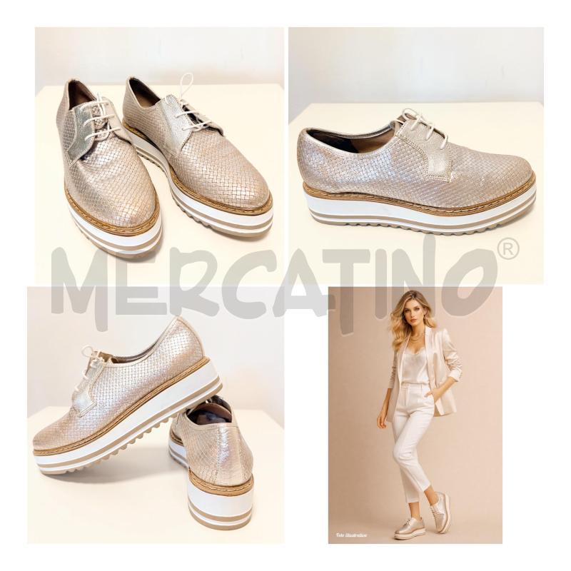 SCARPE D STRINGATE 40CARMENS DORATE ZEPPA VERA PELLE 40 | Mercatino dell'Usato Rovereto 1
