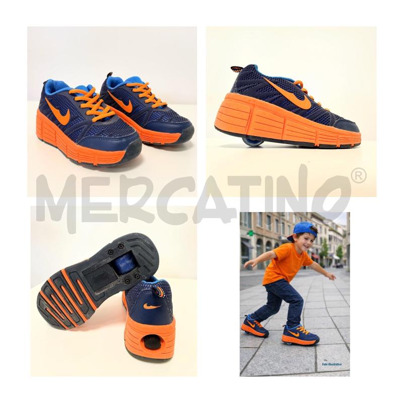 SNEAKERS BAMBINO 31 ARANCIO/BLU CON ROTELLE RETRATTILI | Mercatino dell'Usato Rovereto 1