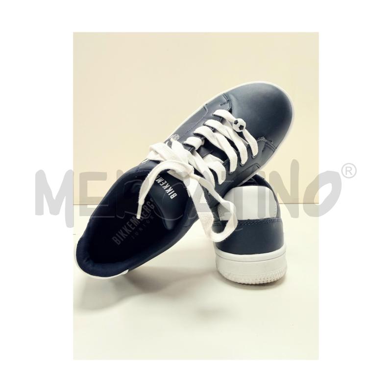 SNEAKERS BIKKEMBERGS BLU NOTTE CON STAMPA BIANCA 39 | Mercatino dell'Usato Rovereto 4