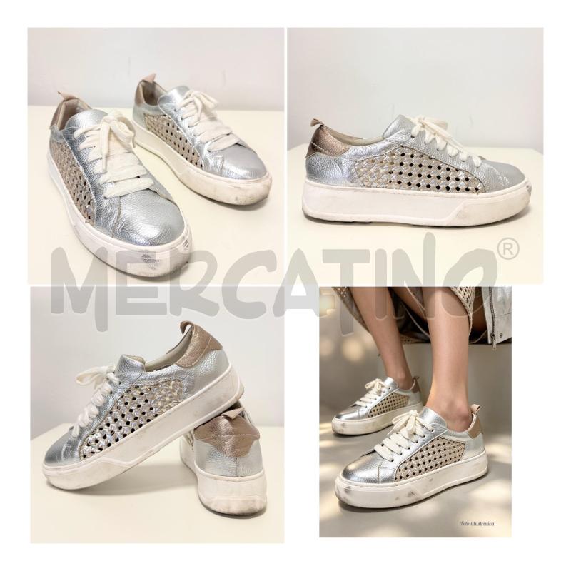 SNEAKERS D LORENA PAGGI ARGENTO/ROSA ANTICO | Mercatino dell'Usato Rovereto 1