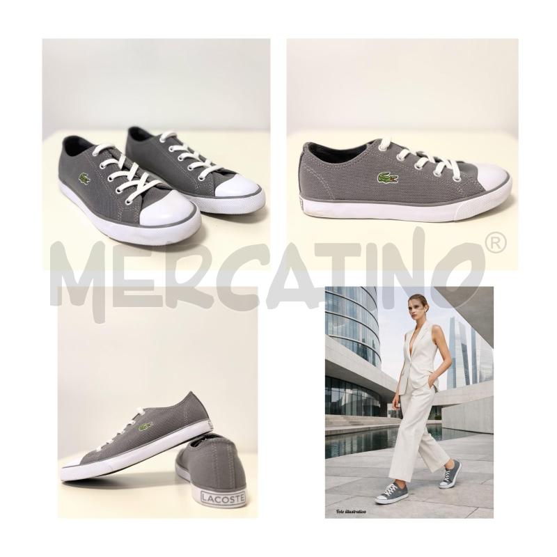 SNEAKERS LACOSTE GRIGIE/BIANCHE TELA NUMERO 37 | Mercatino dell'Usato Rovereto 1