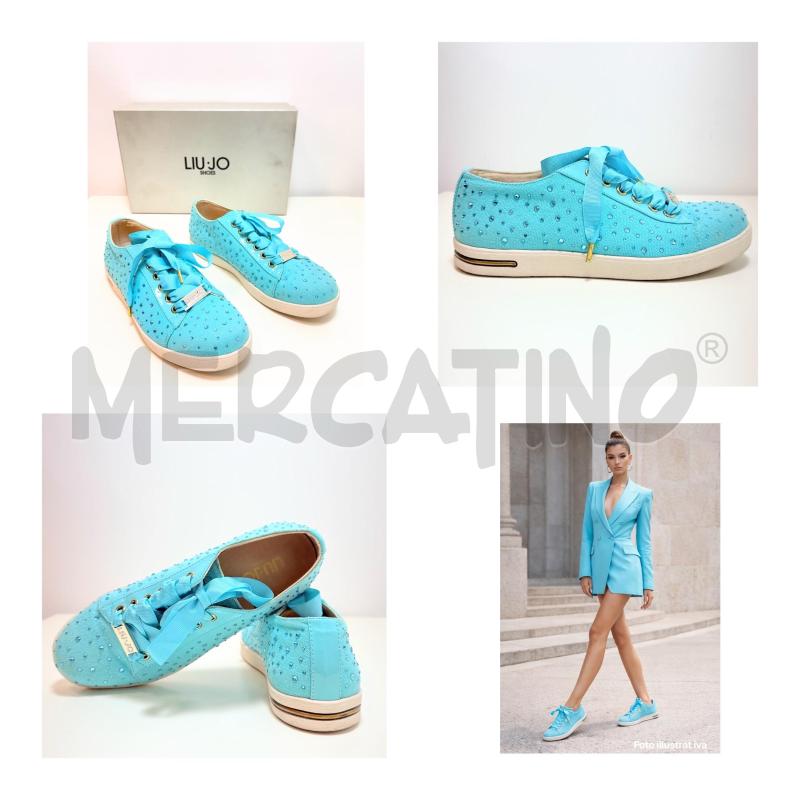 SNEAKERS LIU JO AZZURRE CON PIETRE AZZURRE NUMERO 35 | Mercatino dell'Usato Rovereto 1