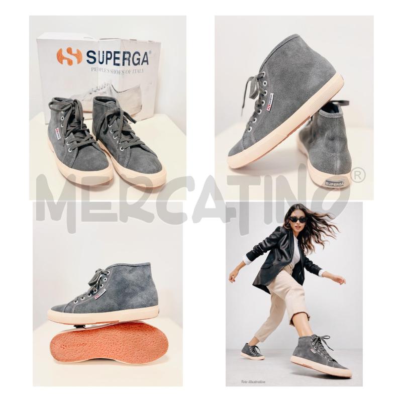 SNEAKERS SUPERGA 40 GRIGIE PELLE  | Mercatino dell'Usato Rovereto 1