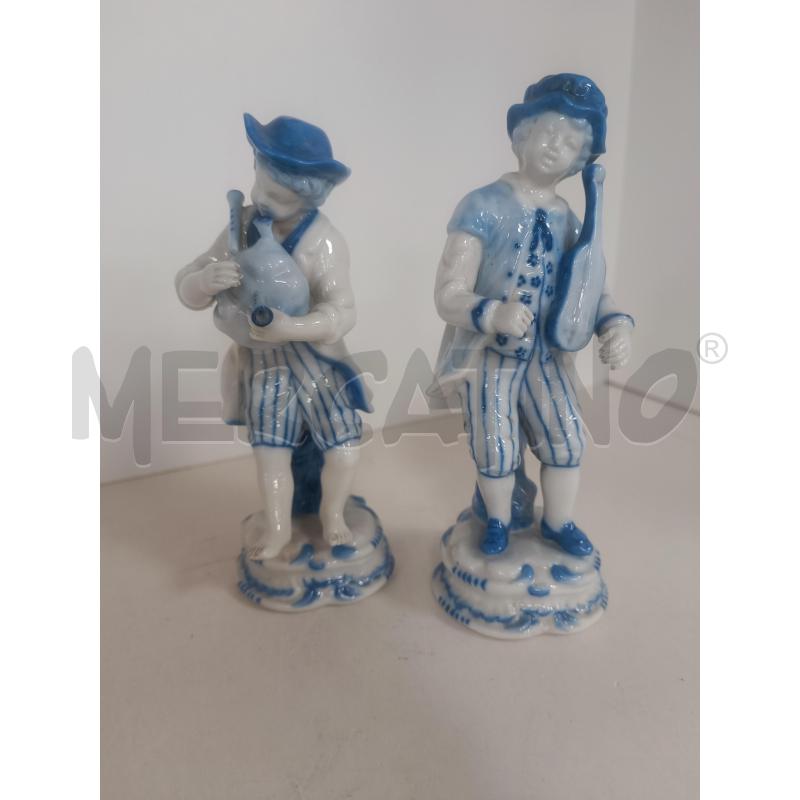 STATUINA CAPODIMONTE AZZURRA BIANCA | Mercatino dell'Usato Rovereto 1