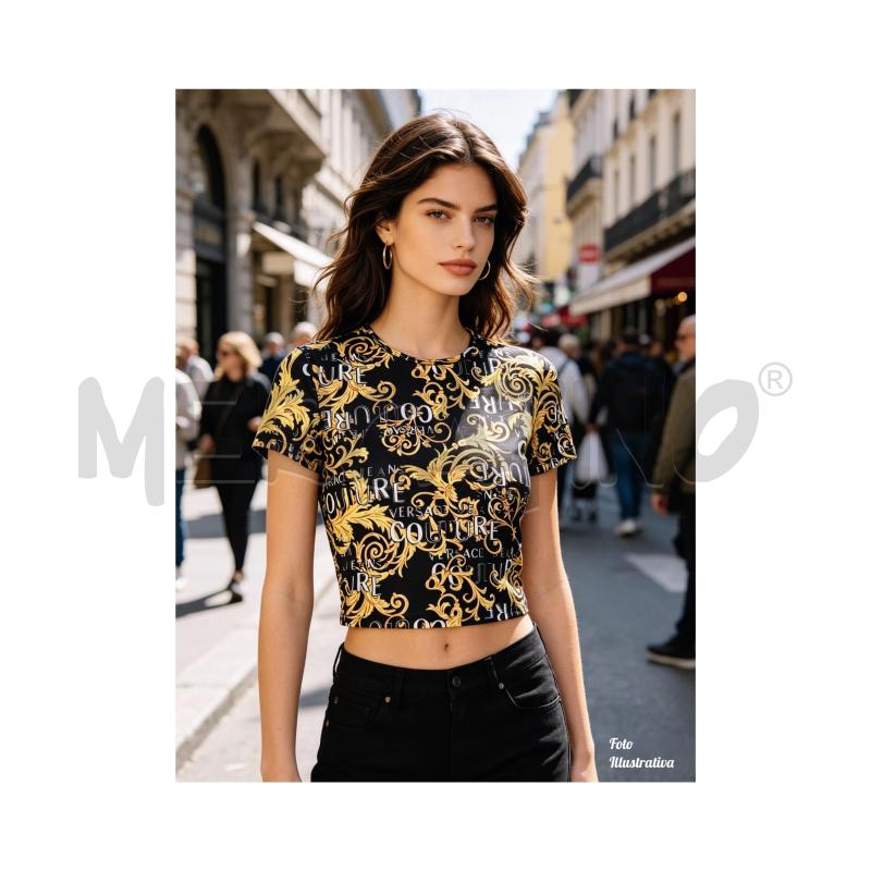 TOP VERSACE NERO CON LOGHI E RAMEGGIO ORO XS | Mercatino dell'Usato Rovereto 5