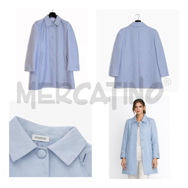 TRENCH D MOTIVI AZZURRO 46 | Mercatino dell'Usato Rovereto 1