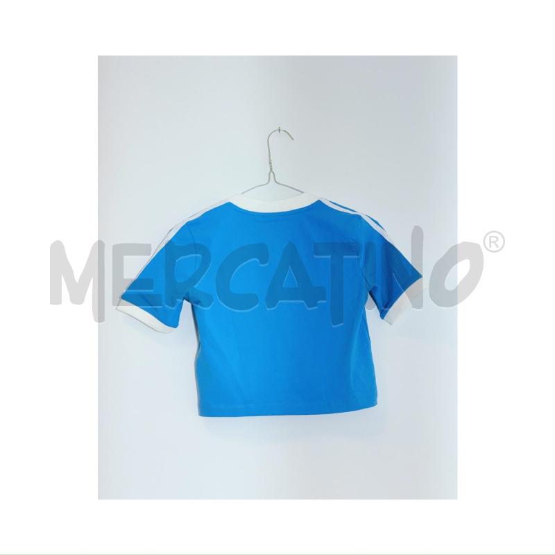 T SHIRT D ADIDAS AZZURRA/BIANCA CROP TAGLIA 36 | Mercatino dell'Usato Rovereto 3