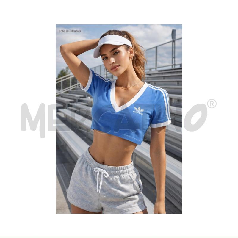 T SHIRT D ADIDAS AZZURRA/BIANCA CROP TAGLIA 36 | Mercatino dell'Usato Rovereto 5