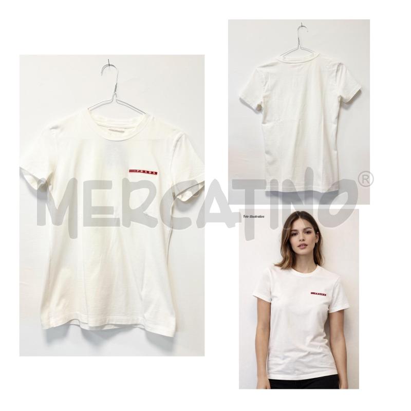 T SHIRT D BIANCA PRADA VINTAGE | Mercatino dell'Usato Rovereto 1