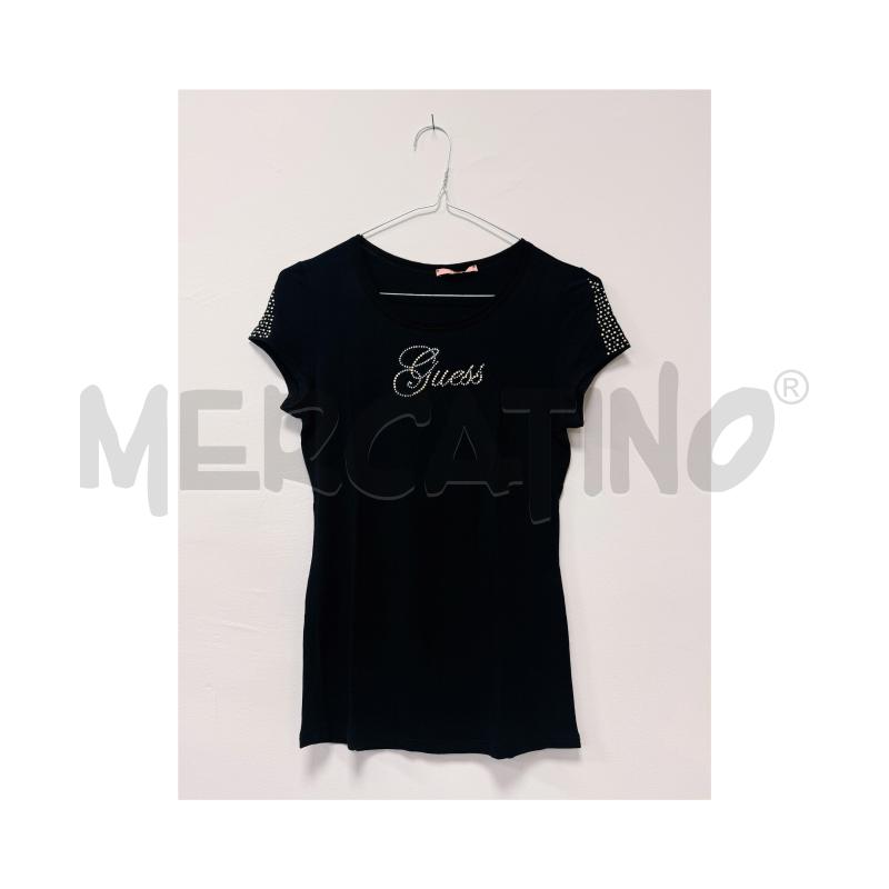 T SHIRT D GUESS NERA CON LOGO ZIRC E BORCHIE SABBIA | Mercatino dell'Usato Rovereto 2