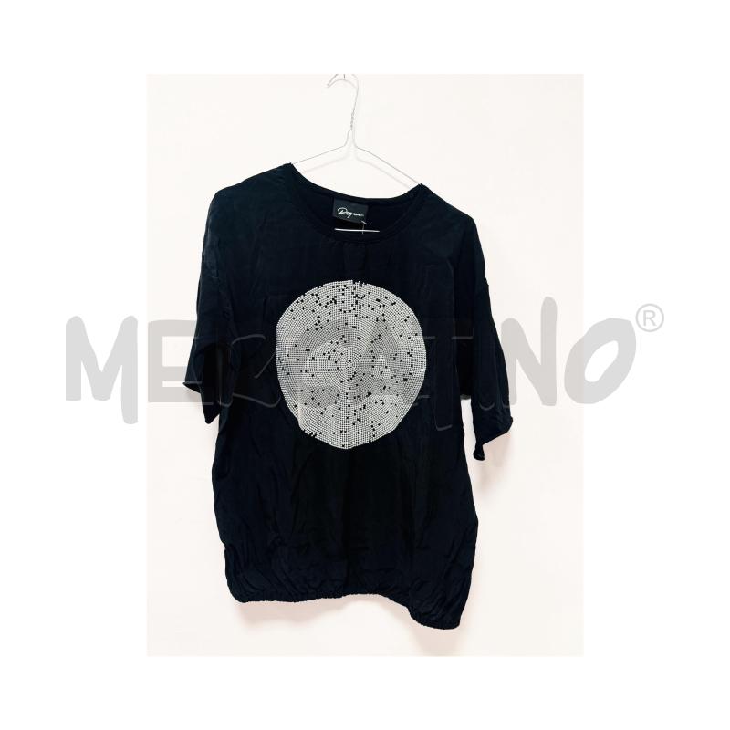 T SHIRT D ROQUE NERA CON BORCHIE METALLO | Mercatino dell'Usato Rovereto 2