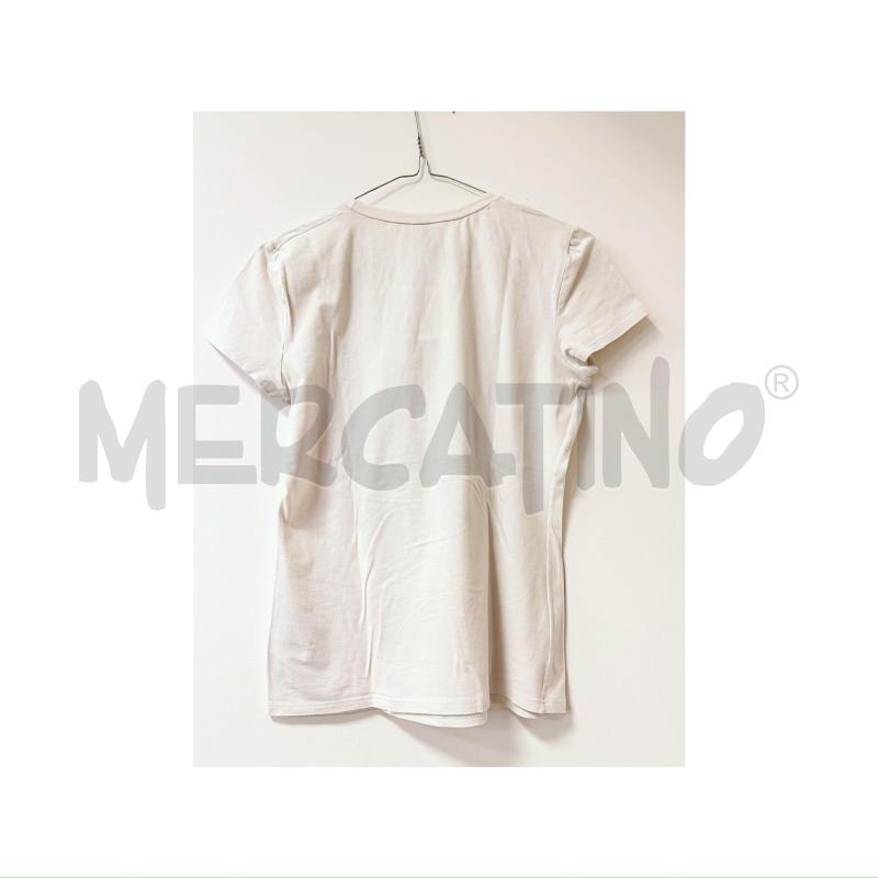 T SHIRT D VINTAGE MOSCHINO BIANCA CON STAMPA OLIVIA AL MARE TAGLIA 46 | Mercatino dell'Usato Rovereto 4