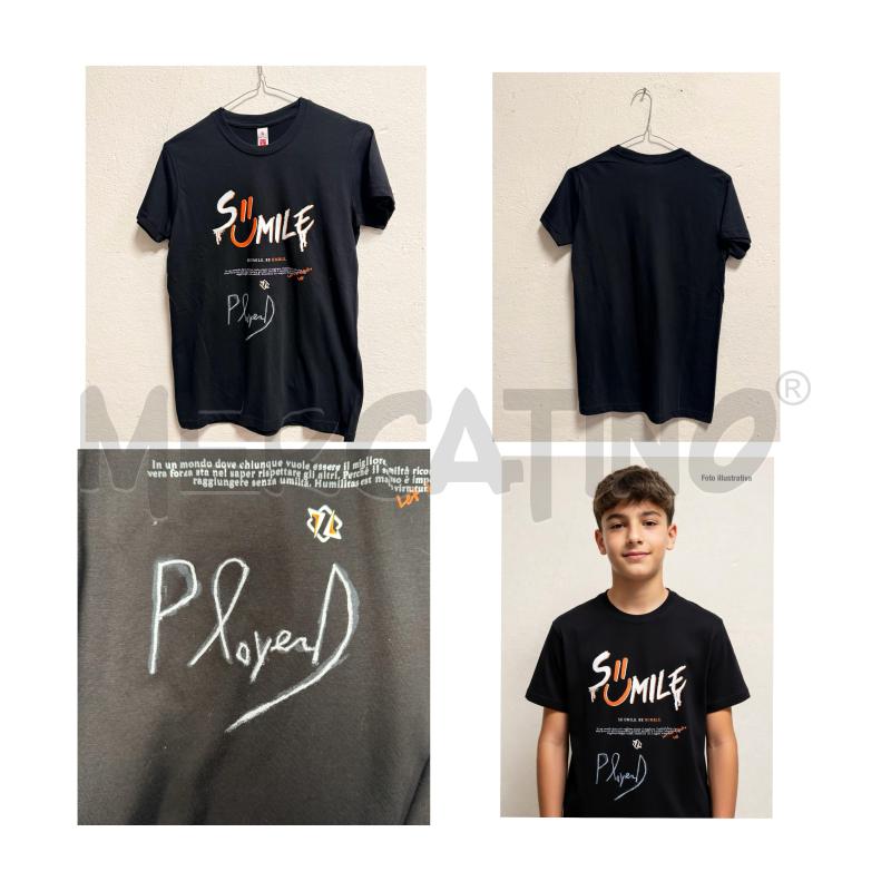 T SHIRT NERA PLAYERD NERA SII UMILE | Mercatino dell'Usato Rovereto 1