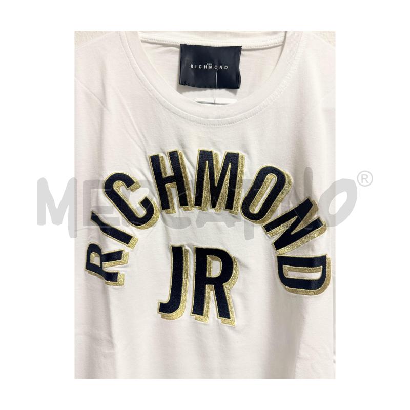 T SHIRT U RICHMOND BIANCA CON RICAMO NERO/ORO | Mercatino dell'Usato Rovereto 3
