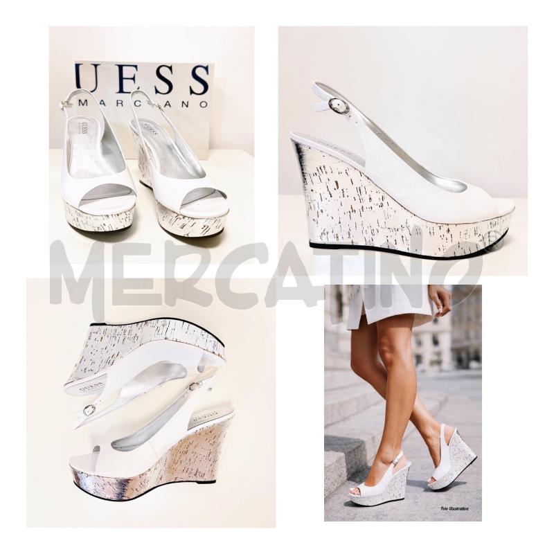 ZEPPA GUESS BIANCA/ARGENTO NUOVA NUMERO 38 | Mercatino dell'Usato Rovereto 1