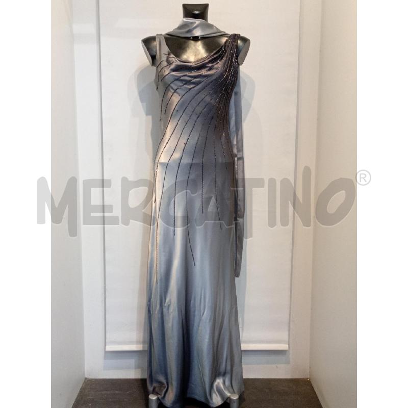 ABITO DONNA VOGUE SPOSA GRIGIO LUNGO CON STOLA SETA | Mercatino dell'Usato Moncalieri bengasi 1