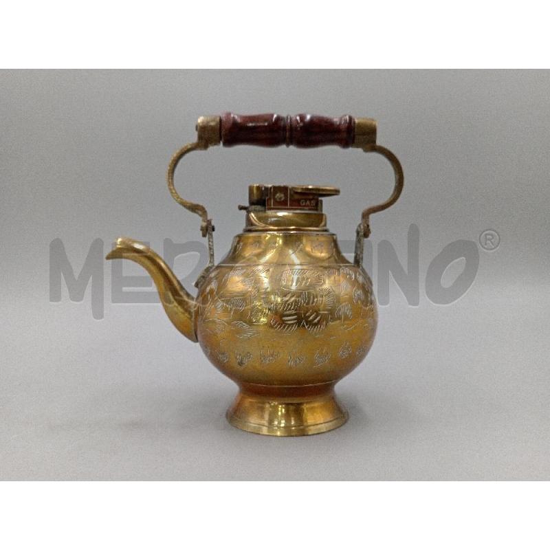 ACCENDINO ARTIGIANALE DA COLLEZIONE BLITZ FORMA TEIERA C/MANICO LEGNO | Mercatino dell'Usato Moncalieri bengasi 1