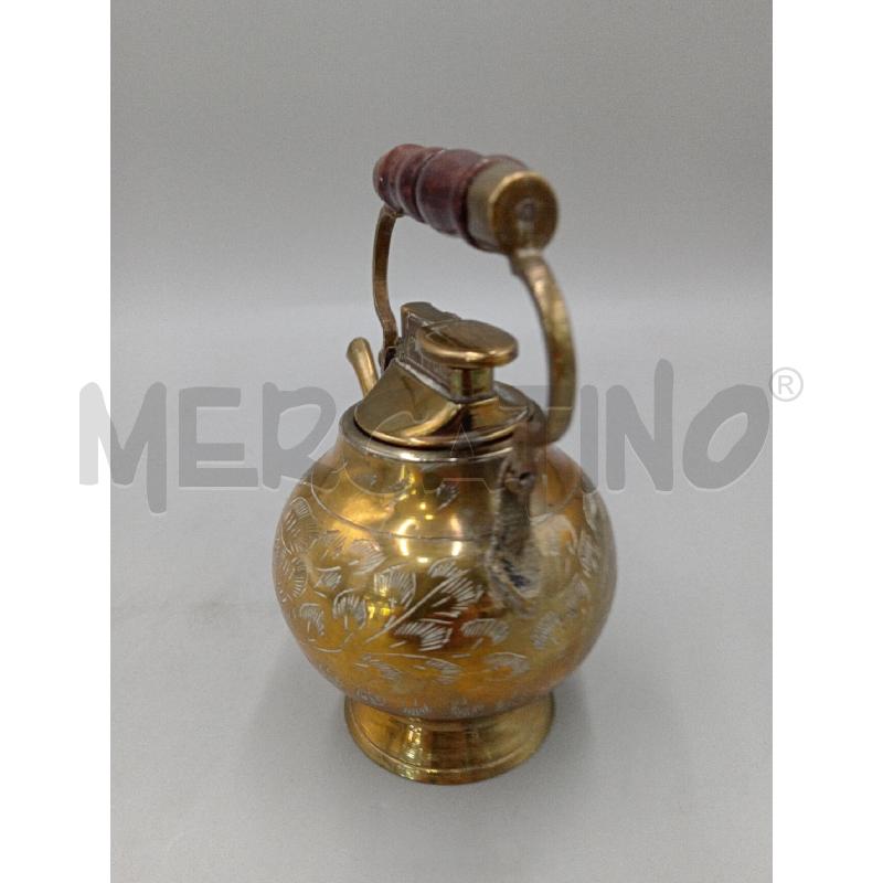 ACCENDINO ARTIGIANALE DA COLLEZIONE BLITZ FORMA TEIERA C/MANICO LEGNO | Mercatino dell'Usato Moncalieri bengasi 4