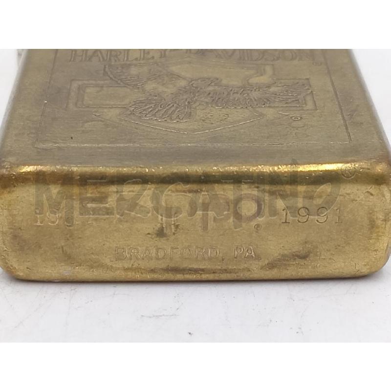 ACCENDINO ZIPPO RARO HARLEY DAVIDSON DORATO 1991 | Mercatino dell'Usato Moncalieri bengasi 5
