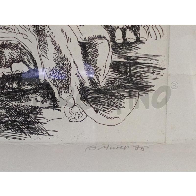 ACQUAFORTE NUMERATA MURER AUGUSTO 75 39/80 VOLTO PERSONAGGIO PELATO | Mercatino dell'Usato Moncalieri bengasi 4