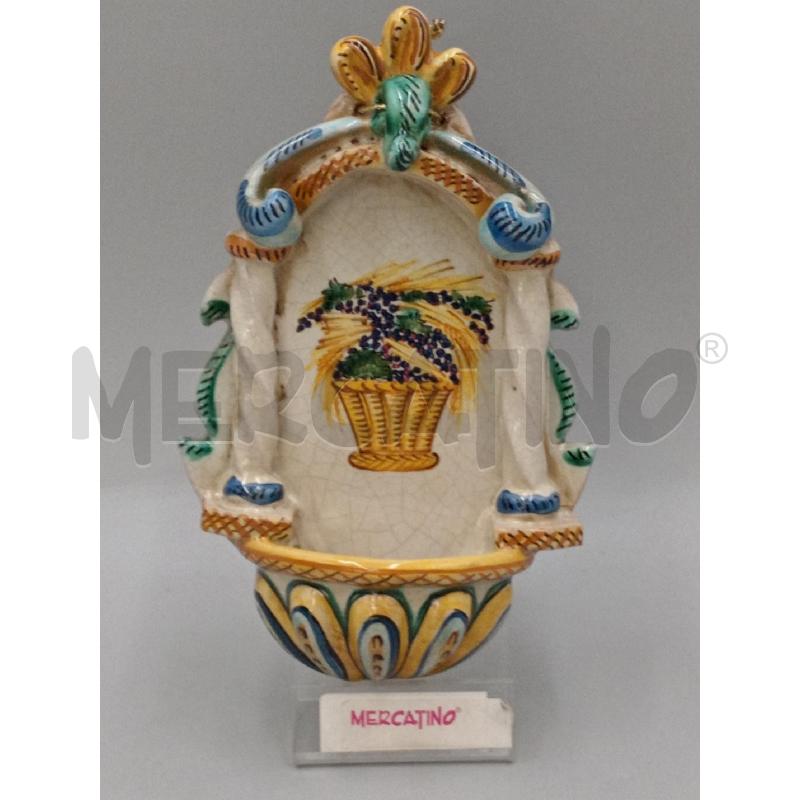 ACQUASANTIERA CERAMICA BOTTEGA CERRETO PER UMBERTIDE  | Mercatino dell'Usato Moncalieri bengasi 1