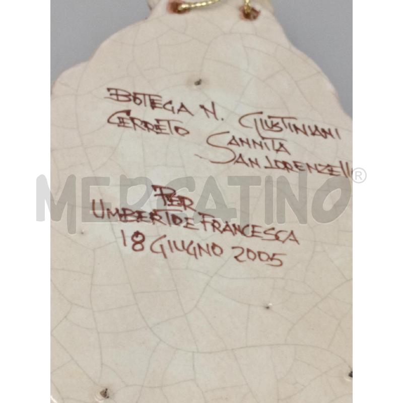 ACQUASANTIERA CERAMICA BOTTEGA CERRETO PER UMBERTIDE  | Mercatino dell'Usato Moncalieri bengasi 3
