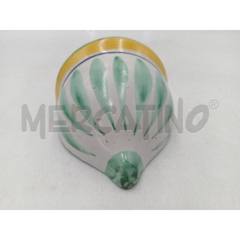 ACQUASANTIERA CERAMICA VERDE DIPINTO UOMO CON MANICO  C.PINTO VIETRI | Mercatino dell'Usato Moncalieri bengasi 4